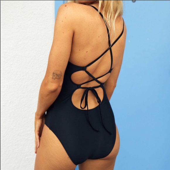 aerie tie back one piece swimsuit